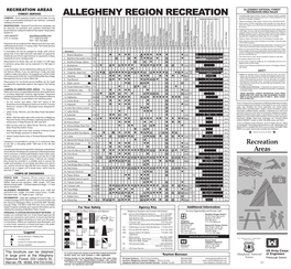 ALLEGHENY REGION RECREATION • Permissible Length of Stay Is Fourteen (14) Days