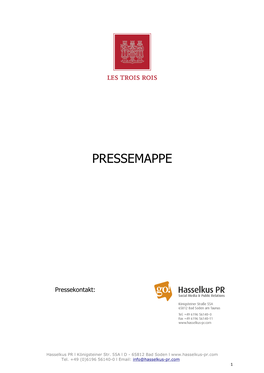 Pressemappe Les Trois Rois