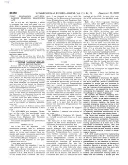 CONGRESSIONAL RECORD—HOUSE, Vol. 155, Pt. 23 December 15, 2009