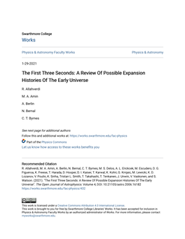 The First Three Seconds: a Review of Possible Expansion Histories of the Early Universe