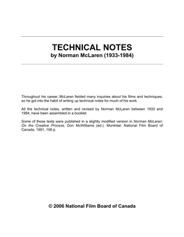 Technical Notes on Begone Dull Care (1949)