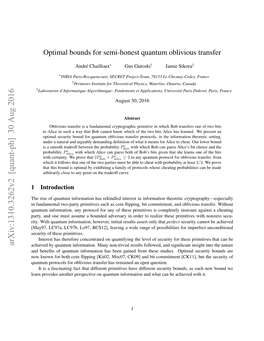 Optimal Bounds for Semi-Honest Quantum Oblivious Transfer