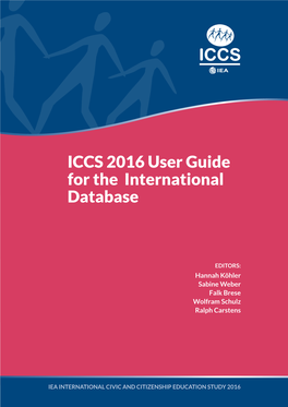 ICCS 2016 User Guide for the International Database
