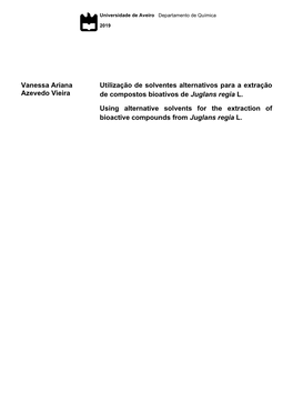 Vanessa Ariana Azevedo Vieira Utilização De Solventes Alternativos