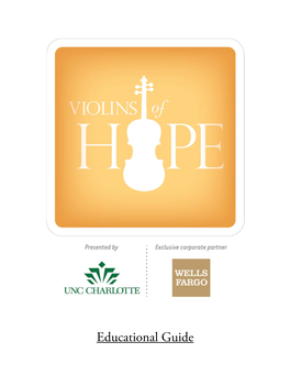 Educational Guide Violins of Hope Partners Presented by UNC Charlotte