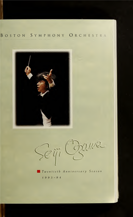 Boston Symphony Orchestra Concert Programs, Season 113, 1993-1994