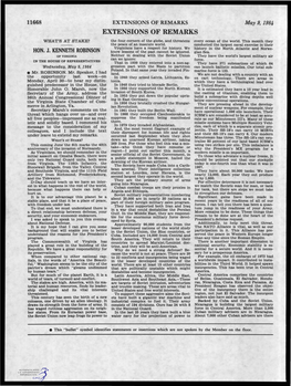 EXTENSIONS of REMARKS May 9, 1984 EXTENSIONS of REMARKS WHAT's at STAKE? the Four Corners of the Globe, and Threatens Every Ocean of the World