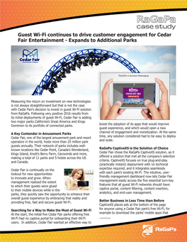 Cedar Fair Case Study