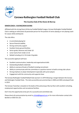 Corowa-Rutherglen Football Netball Club