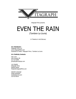 EVEN the RAIN PRESSBOOK ENGLISH.Pdf