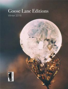 Goose Lane Editions Winter 2018