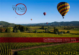 IN VINO CARITAS Contents Welcome To