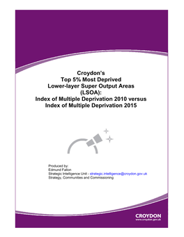 LSOA): Index of Multiple Deprivation 2010 Versus Index of Multiple Deprivation 2015