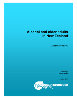 Alcohol and Older Adults in New Zealand