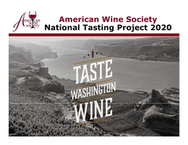 American Wine Society National Tasting Project 2020