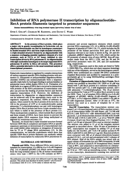 Inhibition of RNA Polymerase II Transcription By