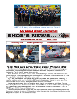 Tony, Matt Grab Career Bests, Poles, Phoenix Titles