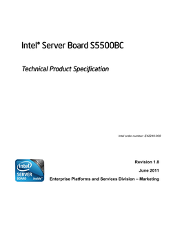 Intel® Server Board S5500BC