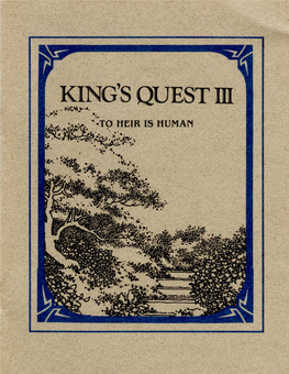 KING's QUEST Ill KING's QUEST Ill