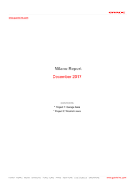 Milano Report December 2017