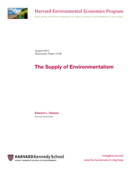 The Supply of Environmentalism