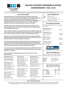 2018 Big Ten Men's Swimming & Diving Championships