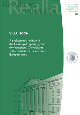 VILLU SOON a Phylogenetic Revision of the Chrysis Ignita Species Group