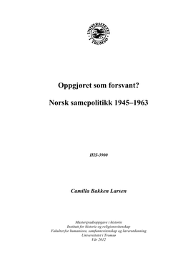 Norsk Samepolitikk 1945–1963
