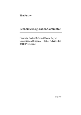 (Hayne Royal Commission Response—Better Advice) Bill 2021 [Provisions]