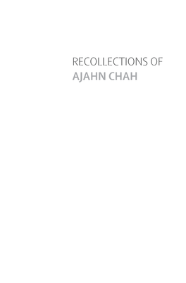 Recollections of Ajahnchah