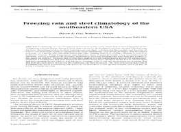 Freezing Rain and Sleet Climatology of the Southeastern USA