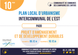 Projet D'aménagement Et De Développement Durables