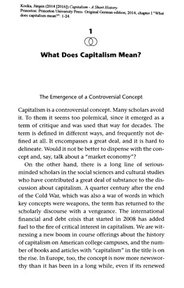 What Does Capitalism Mean?