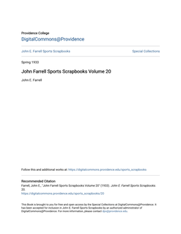 John Farrell Sports Scrapbooks Volume 20