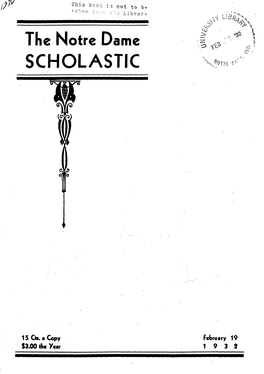 Notre Dame Scholastic, Vol. 65, No. 16