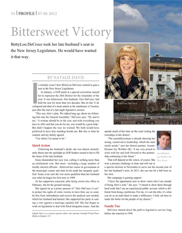 Bittersweet Victory Bettylou Decroce Took Her Late Husband’S Seat in the New Jersey Legislature