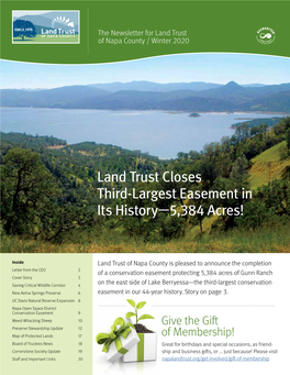 Land Trust Closes Third-Largest Easement in Its History—5,384 Acres!