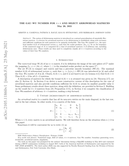 The Gau-Wu Number for $4\Times 4$ and Select Arrowhead Matrices