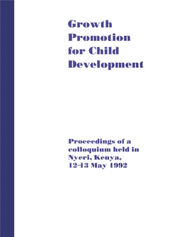 Growth Promotion for Child Development
