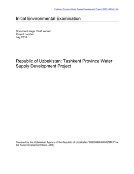 Initial Environmental Examination