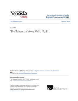 The Bohemian Voice, Vol.1, No.11