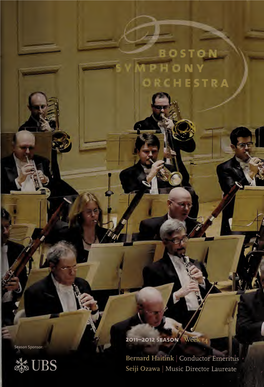 Boston Symphony Orchestra Concert Programs, 2011-2012, Subscription