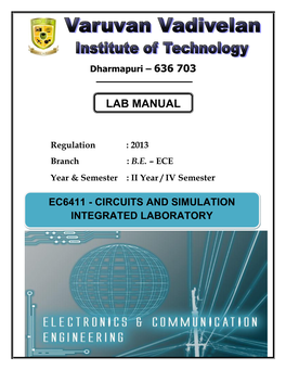 EC6411-Circuits and Simulation Integrated Lab Manual