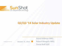Q2/Q3 '14 Solar Industry Update