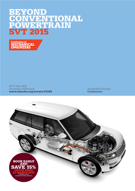 Sustainable Vehicle Technologies (SVT) 2015