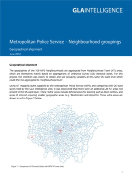Metropolitan Police Service - Neighbourhood Groupings Geographical Alignment June 2014