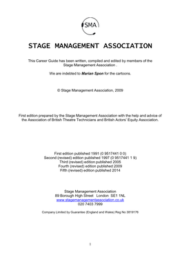 Stage Management Association