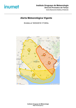 Alerta Meteorológica Vigente