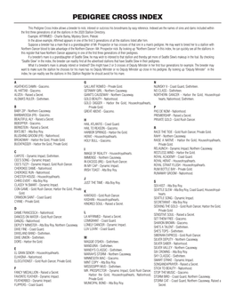 Pedigree Cross Index