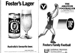 Fosters Family Football Australia's Favourite Beer